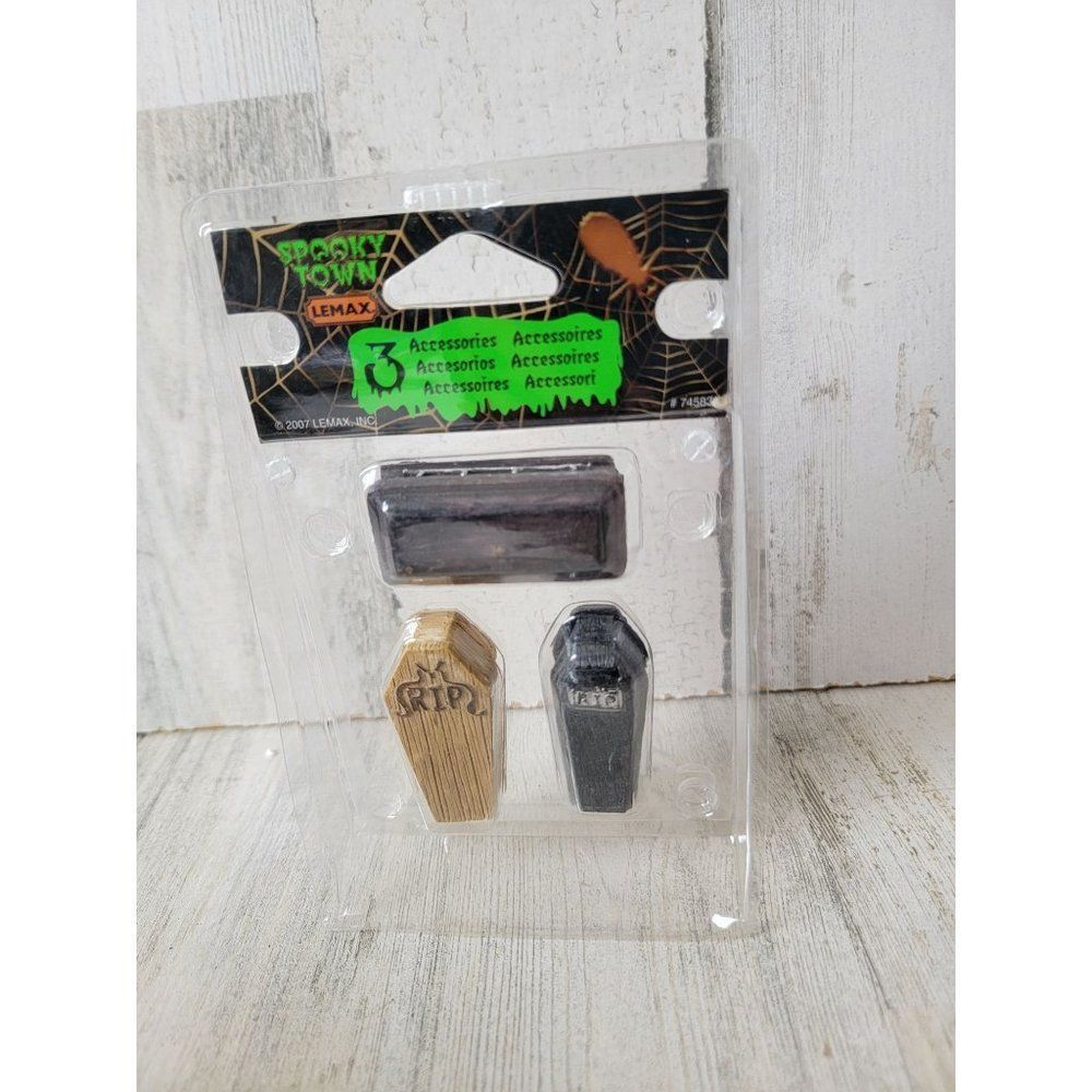 Lemax spooky town 2007 coffin set Halloween Village accessory